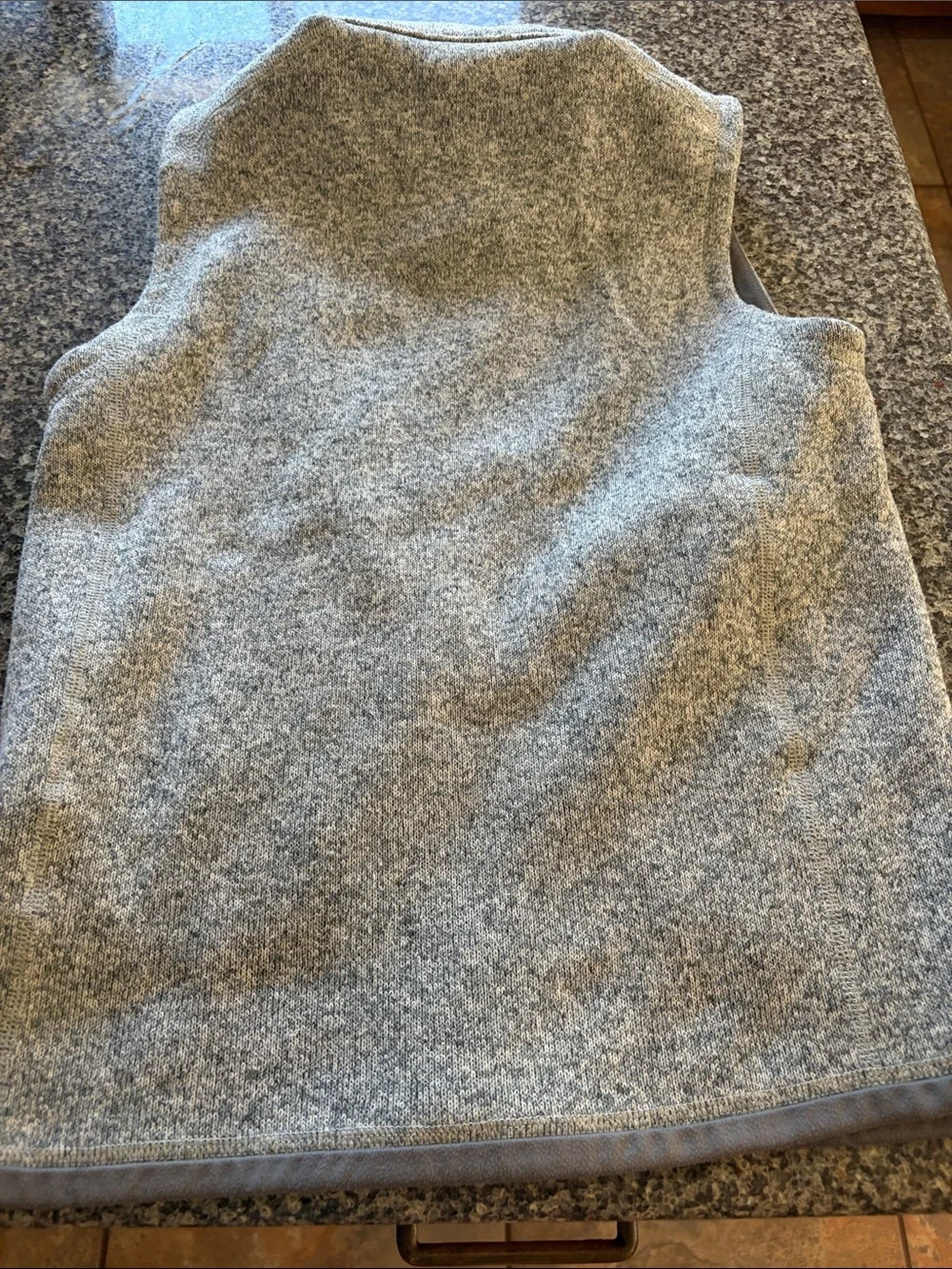 Patagonia Kids Heather Gray Fleece Vest with Zip Pockets